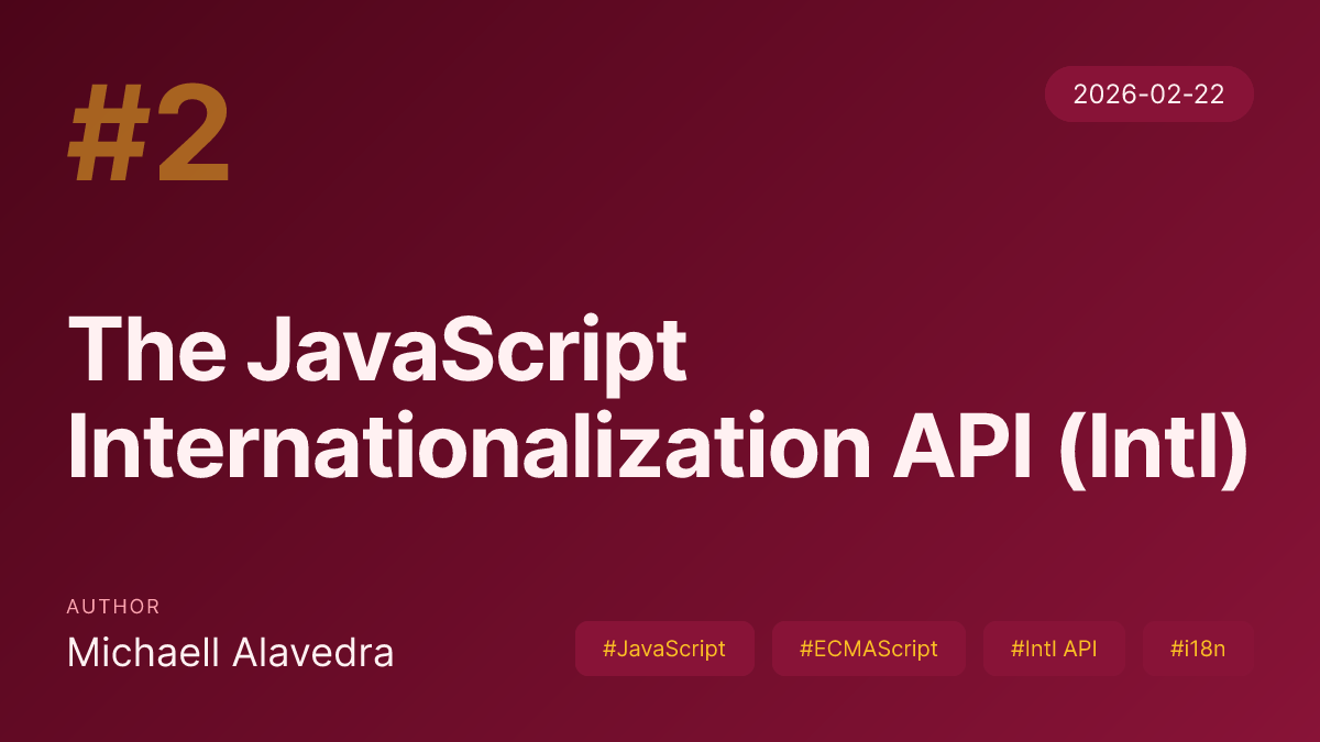 The JavaScript Internationalization API (Intl)