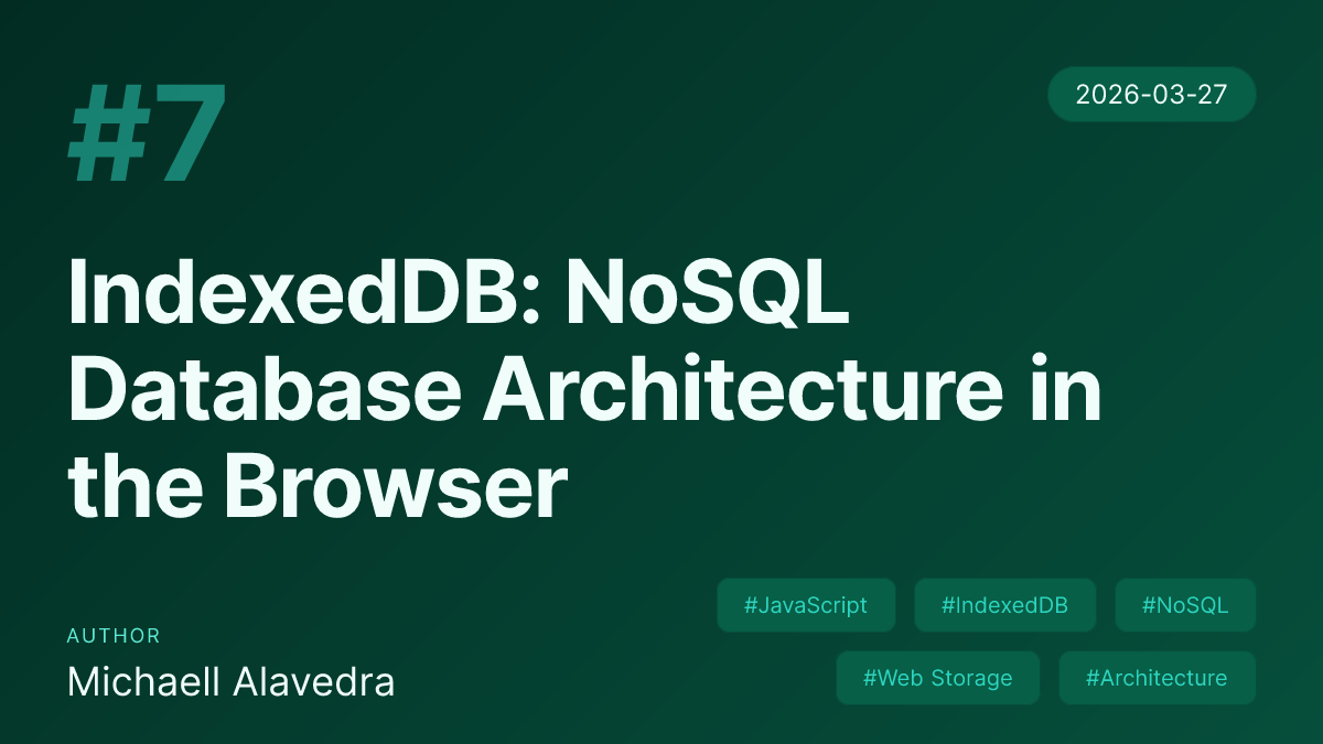IndexedDB: NoSQL Database Architecture in the Browser