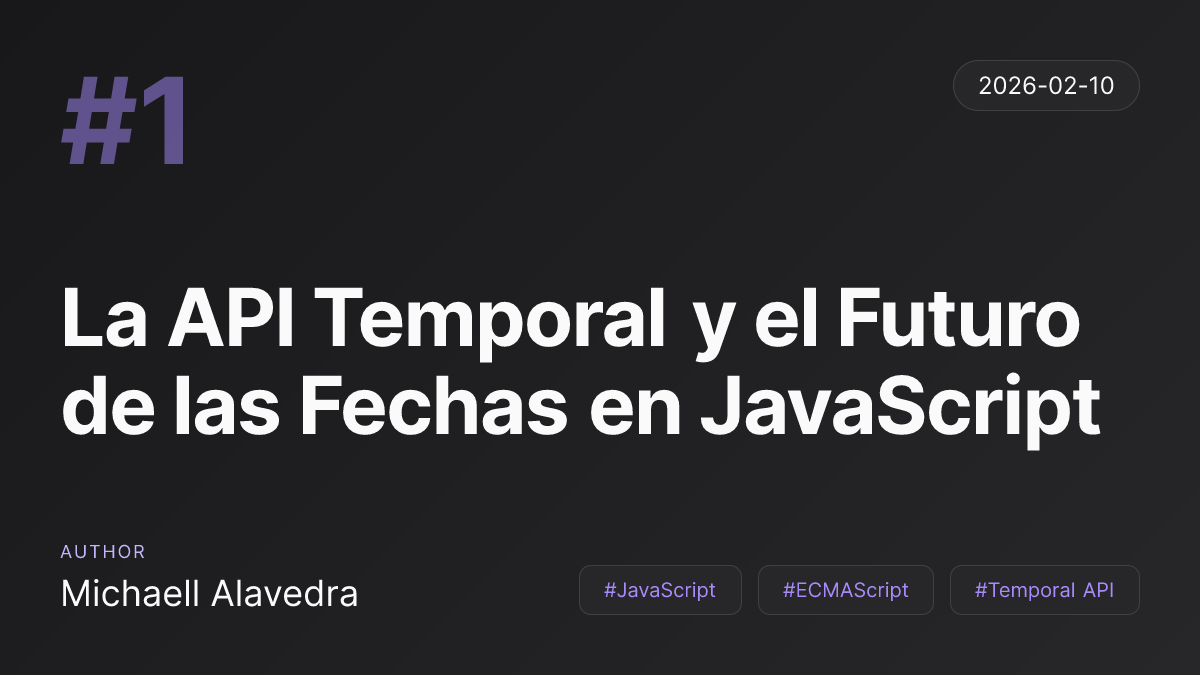 La API Temporal y el Futuro de las Fechas en JavaScript