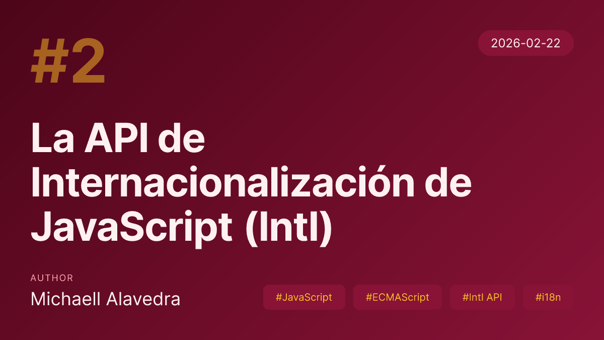La API de Internacionalización de JavaScript (Intl)