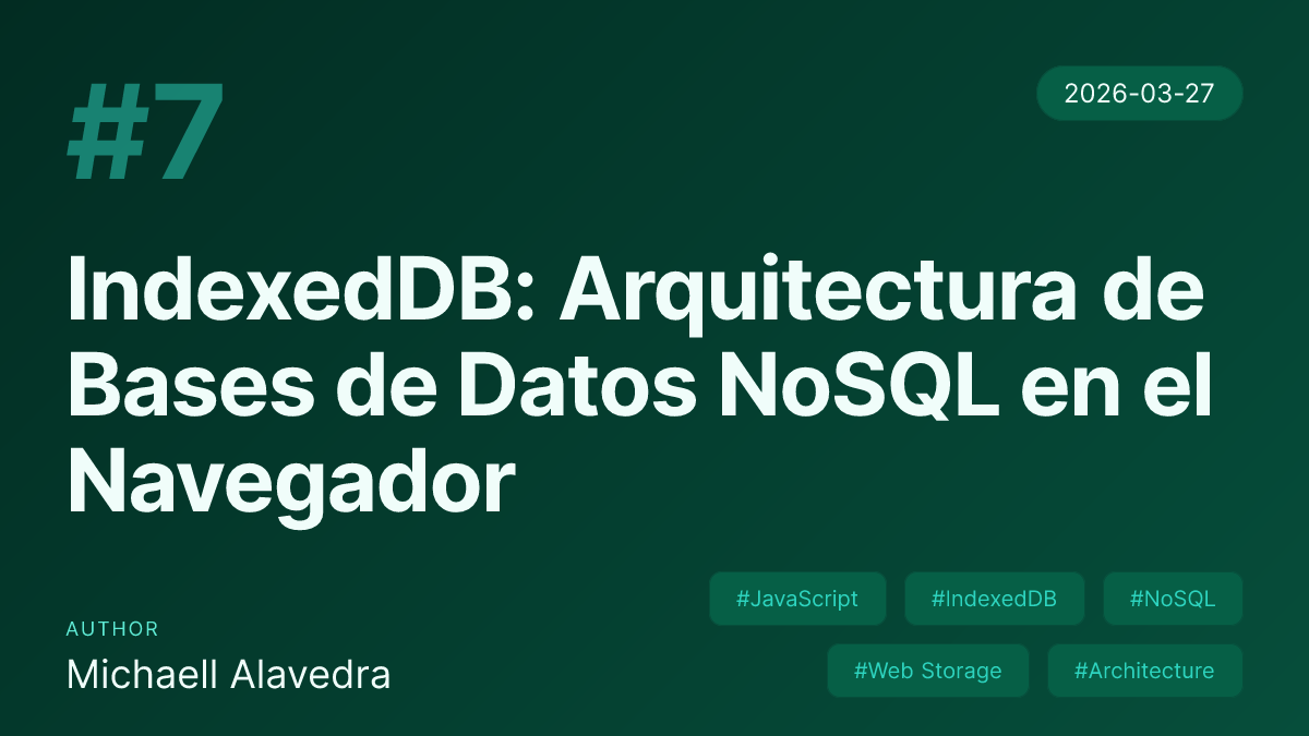 IndexedDB: Arquitectura de Bases de Datos NoSQL en el Navegador
